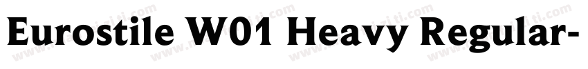 Eurostile W01 Heavy Regular字体转换